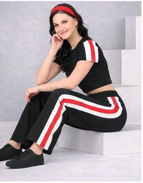 Stay stylish and comfortable with the Urban Grace Stripe Co-ord Set.
This trendy two-piece outfit is designed for modern women who love a mix of fashion and comfort. The soft premium fabric and sleek side stripes give it a sporty yet elegant look, perfect for casual outings, travel, or everyday wear. (M)