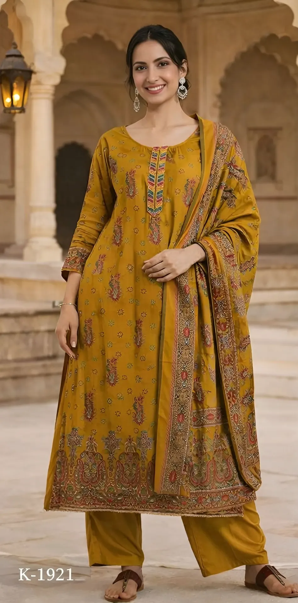Mustard Royal Grace Suit Set