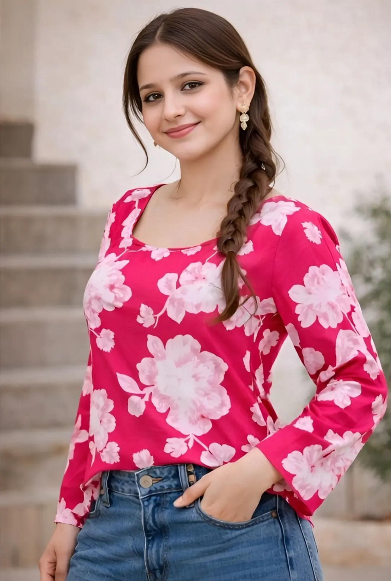 women and girls printed short kurti